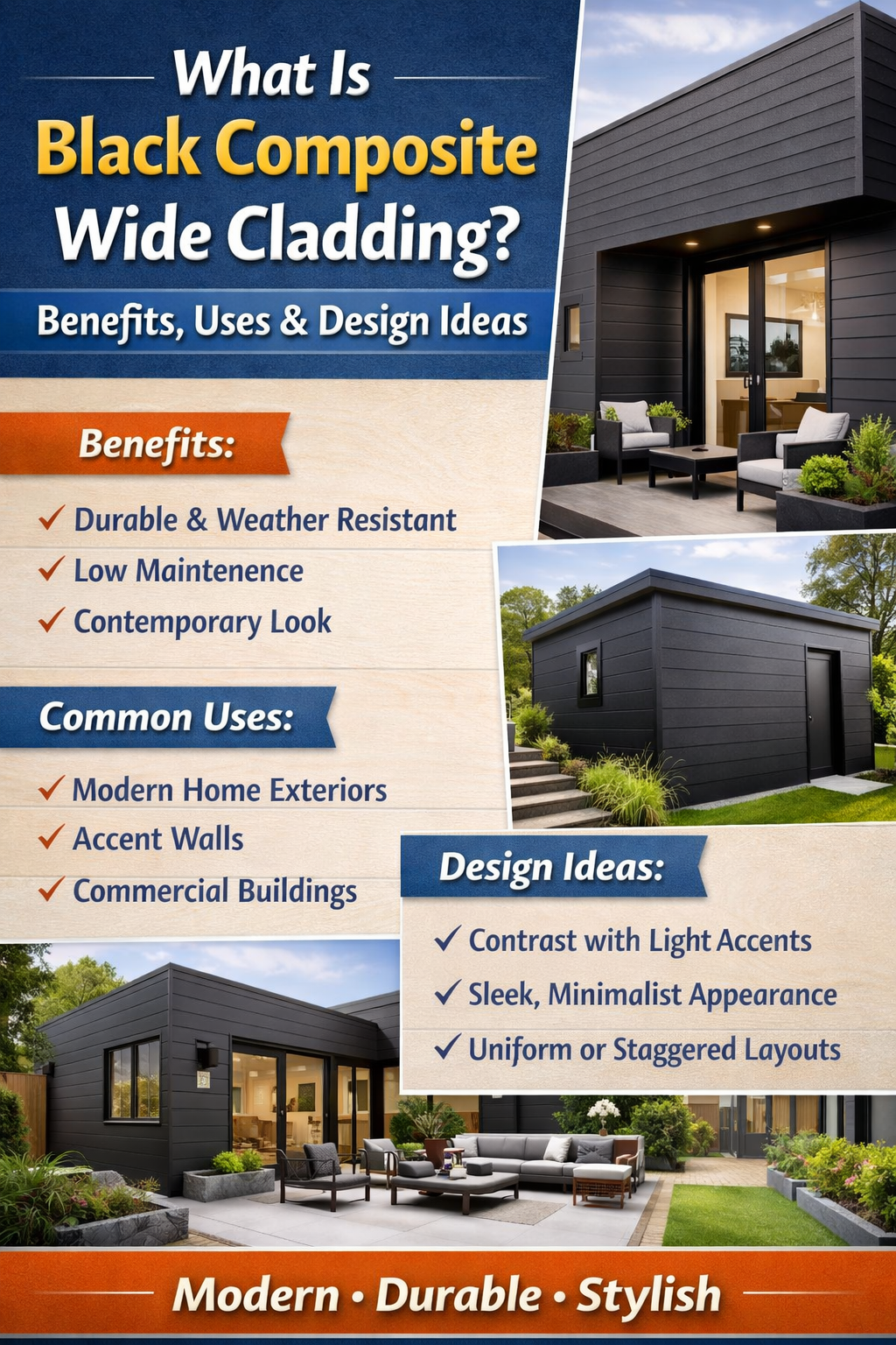What Is Black Composite Wide Cladding? Benefits, Uses & Design Ideas